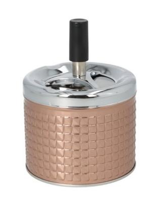 400633 Пепельница вращающаяся розовое золото металлик 12х9 см фото