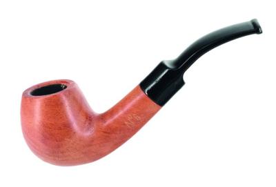 Кур. трубка Пайп №  6 бук полуизогнутая, фильтр 9мм, подставка, чехол фото