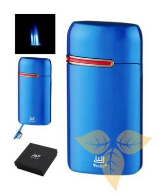 221029 Зажигалка WINJET 3Хтурбо,синяя с пробойником д/сигар фото