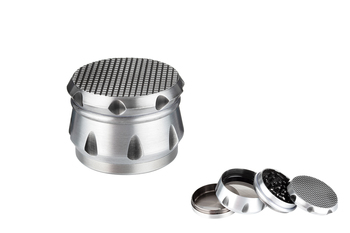 340007 Измельчитель для табака серебристый металл 63мм (4 части) фото