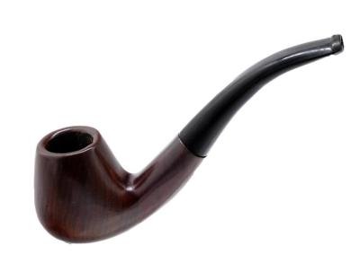 Кур. трубка Пайп № 245 зизифус изогнутая, охладитель 6мм, темная, чехол LZ-245 фото