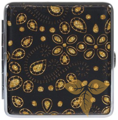 06383 Портсигар д/20 сиг, "Metallic Art" золотой, 80 мм фото