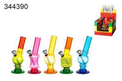 344390 Трубка курительная пластик 4 цвета, 12 см фото