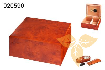 92059A Набор хумидор+пепельница д/сигар+гильотика+футляр26х22х11 фото