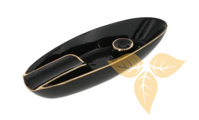 421018 Пепельница для 1-й сигары керамика, черная 17х6х2,5 см фото