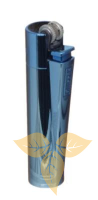 Зажигалка Клиппер Кремниевая Металлическая Синий металлик арт.CM0S102 фото