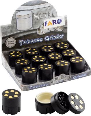 07028 Измельчитель для табака мет "револьвер" (3 част, диам. 30мм) фото