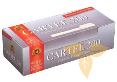 Сигарет.гильзы CARTEL CARBON WHITE (угольный фильтр) (x200шт) фото