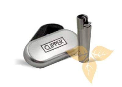 Зажигалка Клиппер Кремниевая Металлическая Сильвер арт.СМOS008 фото