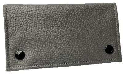 21605 Кисет для сигаретного табака иск кожа серый фото