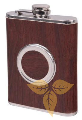 22239 Фляжка дерево с 1-м стаканчиком 8oz (237мл)