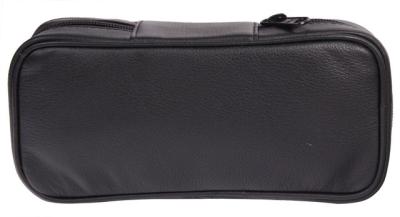 33355 Сумка для 2-х трубок нат.кожа черная фото