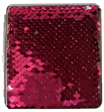 21408 Портсигар FARO д/20 сиг 80мм, ПВХ "розовые пайетки" фото