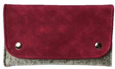 21615 Кисет для сигаретного табака иск кожа "Войлок" розовый фото