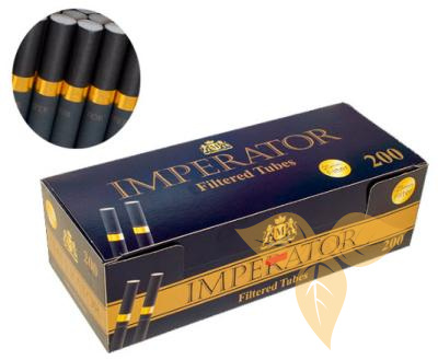 Сигарет.гильзы IMPERATOR BLACK SUPER LONG GOLD (x200шт) фото