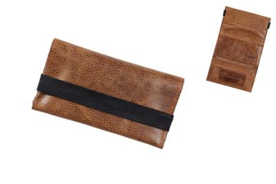 861540 Кисет для сигаретного табака нат кожа коричневый с резинкой - Табакерия