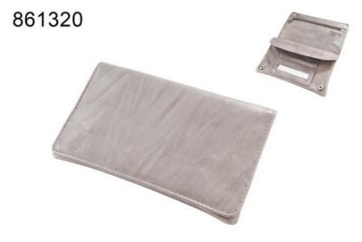 86132А Кисет для сигаретного табака нат кожа серый - Табакерия