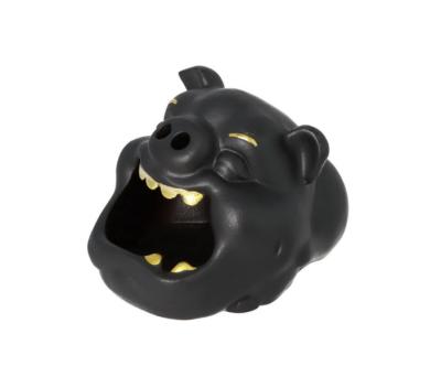 401065 Пепельница настольная керамическая коричневая "Свинья" 16.5x12x10.5 cm фото