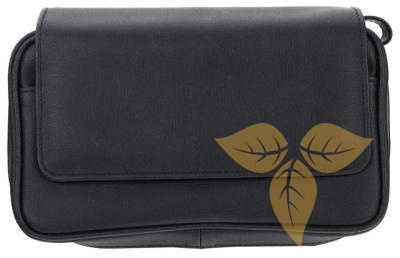 33286 Сумка для 3-х трубок иск.кожа черная 19x13x5 cm фото