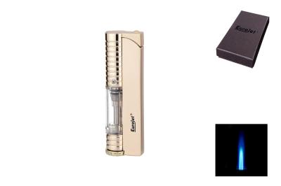 251007 Зажигалка EUROJET Samoa турбо золотая сатиновая фото