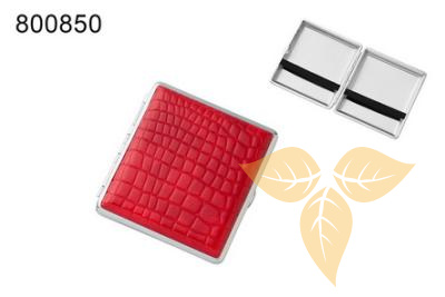 80085A Портсигар ANGELO д/20 сиг, кроко красный фото