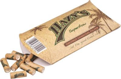 101881 Фильтры для самокруток HAZY'S 21mm X 8mm 50шт (кокос уголь) фото