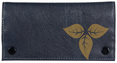 33146 Кисет для сигаретного табака иск кожа синий 16,5см фото