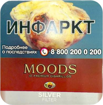 Сигариллы с фильтром Moods Silver Filter (10шт.) метал. портсигар фото