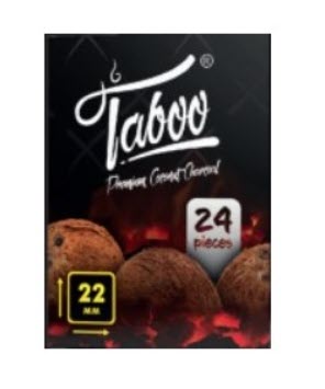 Уголь кокосовый TABOO C22 22х22х22мм (24шт) 250 г фото