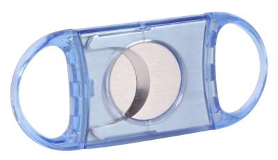 09369 Гильотинка для сигар c 2-мя лезвиями 24мм голубой акрил