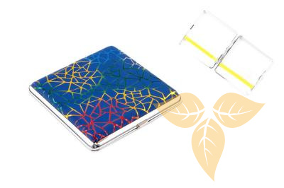 800601 Портсигар ANGELO д/20 сигарет, синий орнамент фото