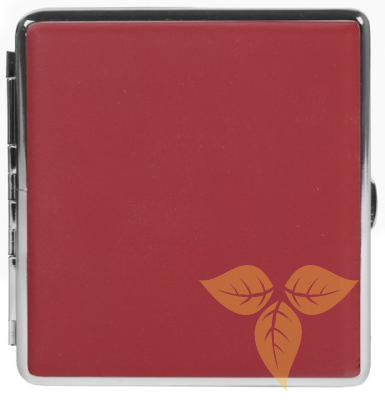 06304 Портсигар д/18 сиг, нат кожа, красный фото