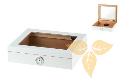 920440 Хумидор для сигар белый со стеклом (26х22х7,5 см) фото