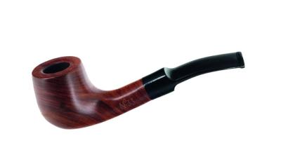 Кур. трубка Пайп № 33 бакаут полуизогнутая, фильтр 9мм, подставка, чехол фото