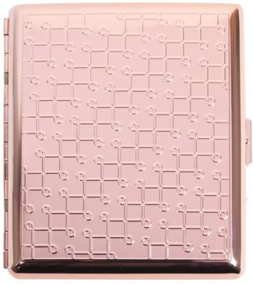 06391 Портсигар для 20 сигарет,розовый хром, 100 мм фото