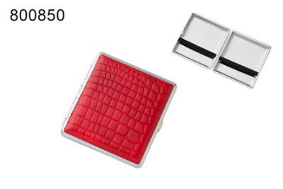 80085A Портсигар ANGELO д/20 сиг, кроко красный фото