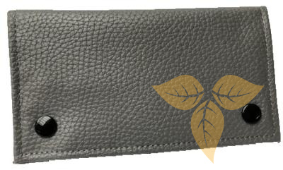 21605 Кисет для сигаретного табака иск кожа серый фото