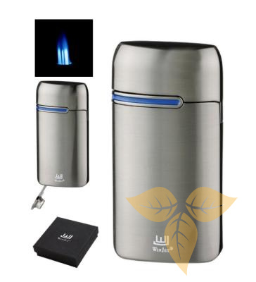 221032 Зажигалка WINJET 3Хтурбо,серая с пробойником д/сигар фото