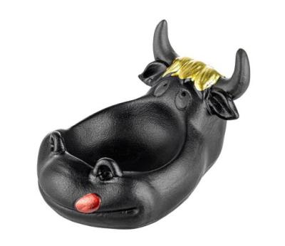 401056 Пепельница настольная керамическая "КОРОВА" 15,2x11,5x8,6 cm фото