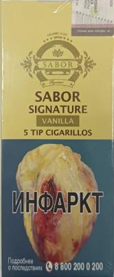 Sabor Signature Plastic Tip Vanilla  (1 упаковка - 5 шт.) фото