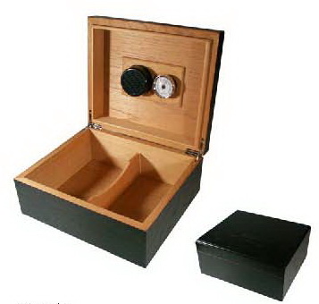 09482 Хумидор для сигар черный 260х224х120 фото