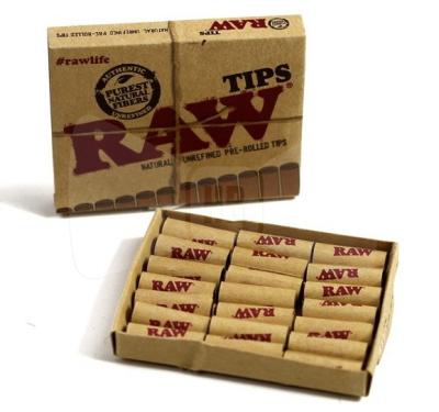 Сигарет.фильтры RAW PREROLLED TIPS бумажные 18х6мм (x21шт) фото