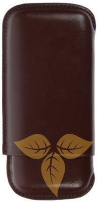 09269 Футляр д/3 сигар Корона темно-коричневый фото
