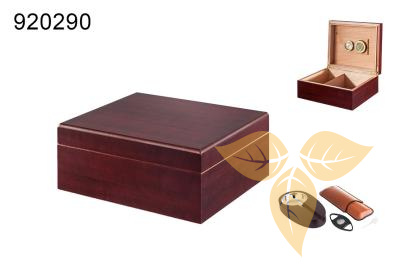 92029A Набор хумидор+пепельница д/сигар+гильотика+футляр фото