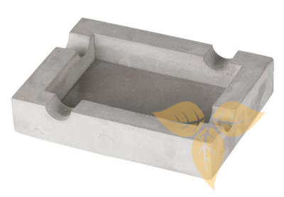 422014 Пепельница для 4-х сигар керамика, серая матовая 15,5x11,5x3,2cm фото