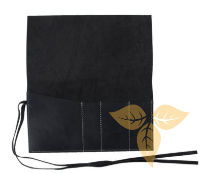 33033 Кисет для сигаретного табака нат кожа черный - Табакерия