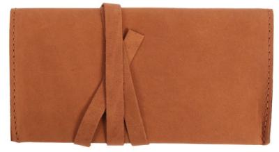 33156 Кисет для сигаретного табака нат замша коньяк 16см - Табакерия