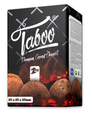 Уголь кокосовый TABOO C25 25х25х25мм (6 шт) фото