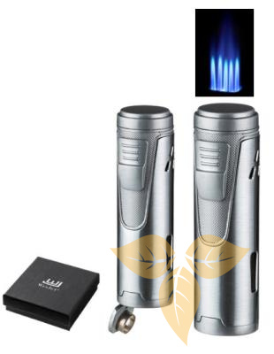 221034 Зажигалка WINJET 5Хтурбо,серебристая с пробойником д/сигар фото