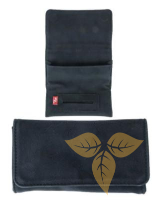 33140 Кисет для сигаретного табака иск кожа серый 15см фото